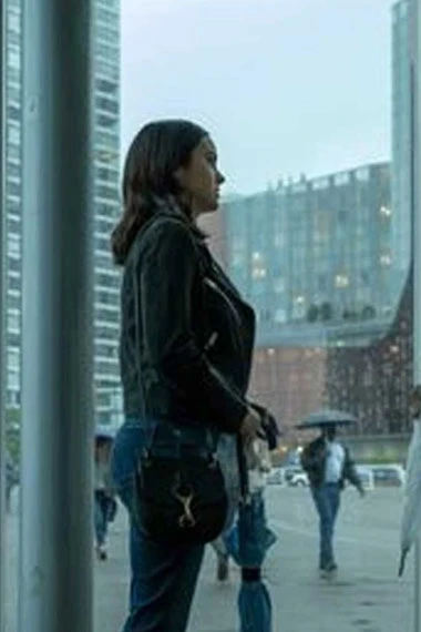 Katie Camila Mendes Dangerous Lies Biker Black Leather Jacket