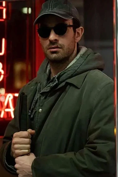 Charlie Cox Matt Murdock Daredevil Green Bomber Cotton Coat