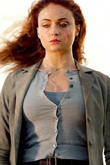 Sophie Turner Jean Grey Dark Phoenix Cotton Trench Coat