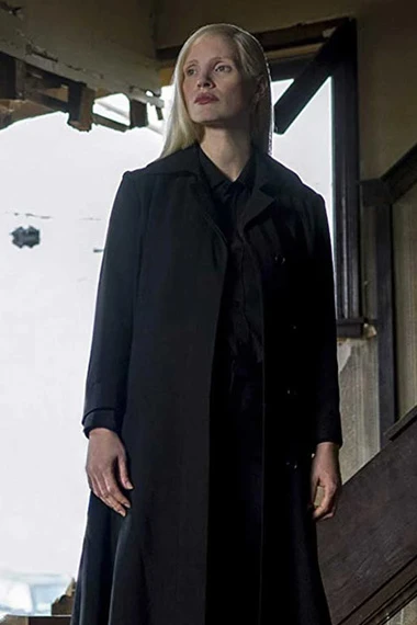 Vuk Jessica Chastain Dark Phoenix Black Cotton Trench Coat