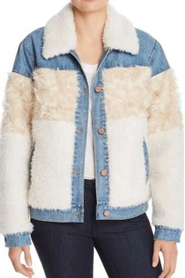 Dash Lily TV Series Sofia Keana Marie Fur Blue Denim Jacket