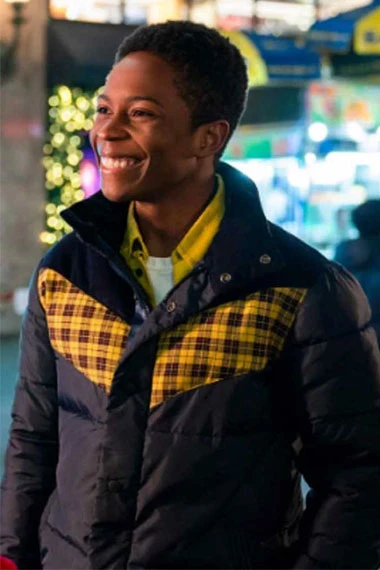 Dante Brown Dash Lily Boomer Black Parachute Puffer Jacket