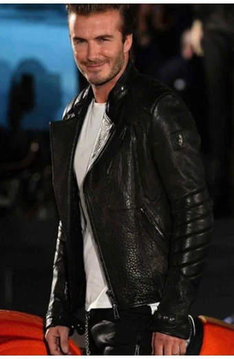 Casual Belstaff David Beckham Mens Bomber Black Leather Jacket david-beckham-belstaff-black-leather-jacket