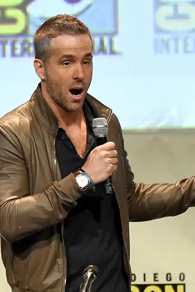 Ryan Reynolds Deadpool 2 Wade Wilson Brown Leather Jacket