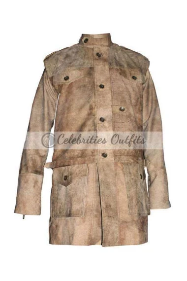 Defiance Grant Bowler Joshua Nolan Brown Distressed Coat