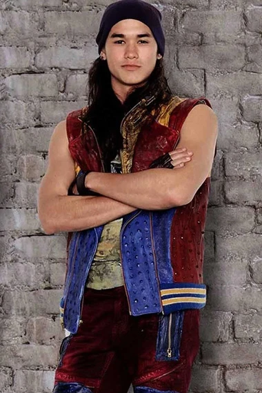 Descendants 2 Jay Booboo Stewart Red Cosplay Leather Vest