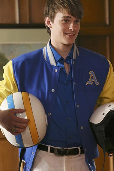 Mitchell Hope Descendants King Ben Bomber Blue Varsity Jacket