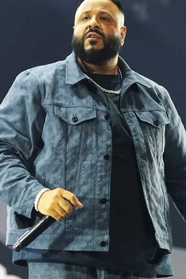 BET Experience DJ Khaled Concert Blue Bomber Cotton Jacket