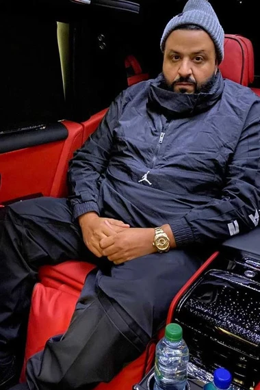 Mens DJ Khaled Sports Casual Bomber Blue Parachute Jacket