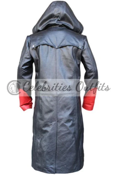 Devil May Cry Sons Of Sparda Dante Hooded Black Cosplay Coat devil-may-cry-costume-coat