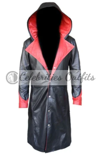 Devil May Cry Sons Of Sparda Dante Hooded Black Cosplay Coat devil-may-cry-costume-coat