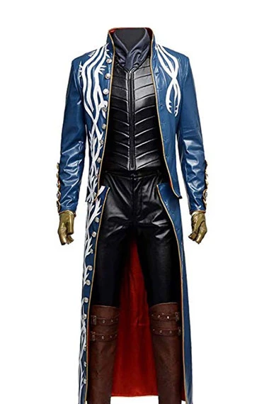 Vergil Devil May Cry Dan Southworth Blue Cosplay Long Coat
