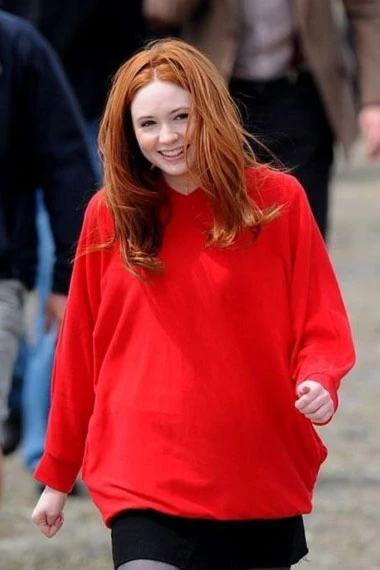 Karen Gillan Amy Pond Doctor Who TV Show Red Fleece Hoodie