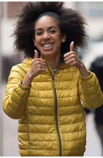 Pearl Mackie Bill Potts Doctor Who Yellow Parachute Jacket doctor-who-pearl-mackie-yellow-jacket