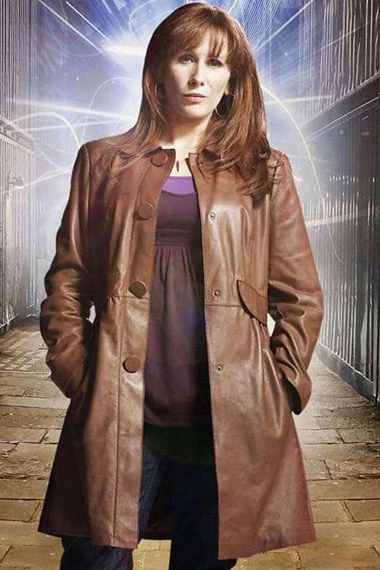 Donna Noble Doctor Who Catherine Tate Brown Leather Coat