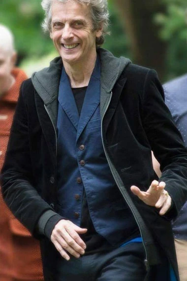 Peter Capaldi Doctor Who Twelfth Doctor Black Trench Coat Peter Capaldi Doctor Who TV Show Twelfth Doctor Trench Coat