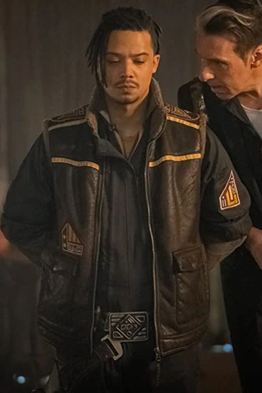 Doctor Who TV Show Jacob Anderson Vinder Brown Leather Vest