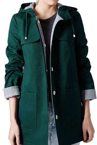 Clara Oswald Doctor Who Jenna Coleman Green Cotton Coat