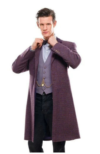 Doctor Who Eleventh Doctor Matt Smith Purple Wool Trench Coat doctor-who-matt-smith-purple-wool-coat