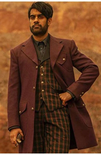 Doctor Who Sacha Dhawan The Master Maroon Wool Trench Coat doctor-who-sacha-dhawan-wool-coat