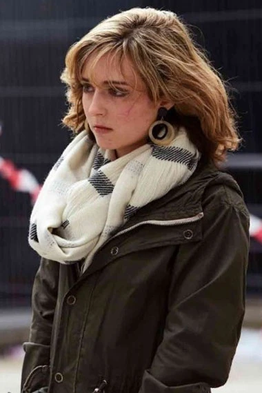 Stephanie Hyam Heather Doctor Who TV Show Cotton Green Coat doctor-who-stephanie-hyam-green-cotton-coat