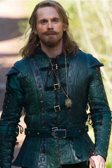 Robin Doctor Who TV Show Tom Riley Green Leather Jacket