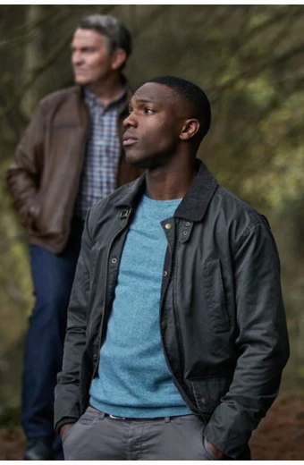 Tosin Cole Ryan Sinclair Doctor Who TV Show Grey Cotton Jacket doctor-who-tosin-cole-grey-jacket