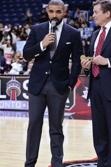 Mens Aubrey Drake Graham NBA All-Star Blue Cotton Blazer