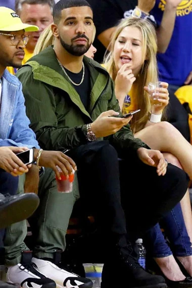 Aubrey Drake Graham The NBA Finals Green Hooded Cotton Jacket