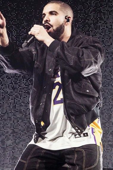 Aubrey Drake Graham The Forum Mens Bomber Black Cotton Jacket