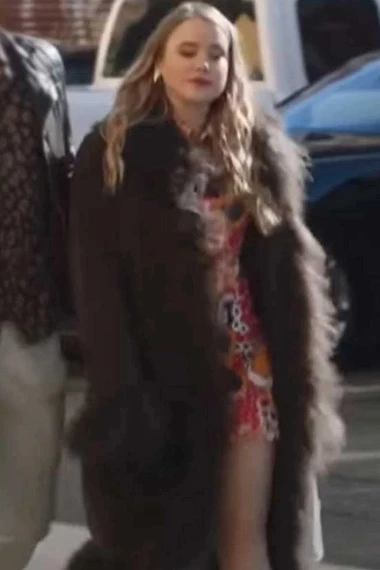 Taylor Spreitler Tess Driven To The Edge Brown Fur Coat