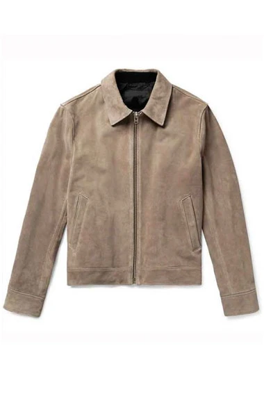 Liam Ridley Adam Huber Dynasty Beige Suede Leather Jacket