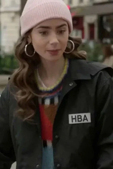 Lily Collins Emily Cooper Emily In Paris Black HBA Jacket