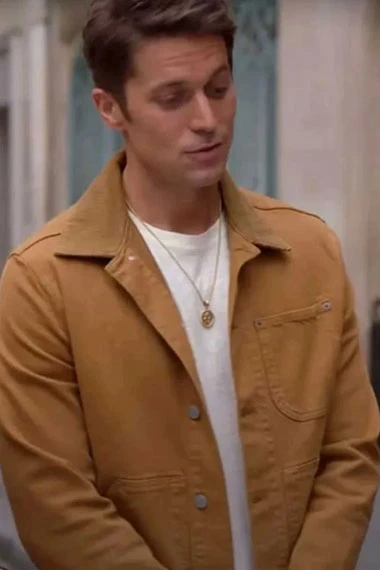 Emily In Paris TV Show Lucas Bravo Gabriel Brown Cotton Jacket
