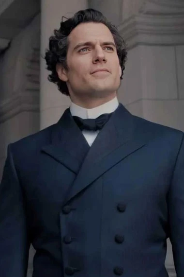Henry Cavill Sherlock Holmes Enola Holmes Blue Suit Coat