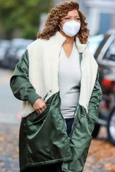 Queen Latifah Robyn McCall Equalizer Shearling Polyester Coat