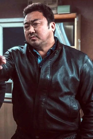 Ma Dong-Seok Gilgamesh Eternals Bomber Black Leather Jacket