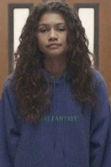 Rue Bennett Euphoria TV Series Zendaya Purple Fleece Hoodie