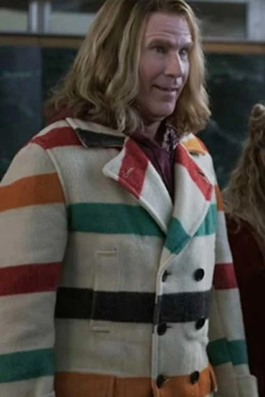 Lars Erickssong Will Ferrell Eurovision White Wool Trench Coat