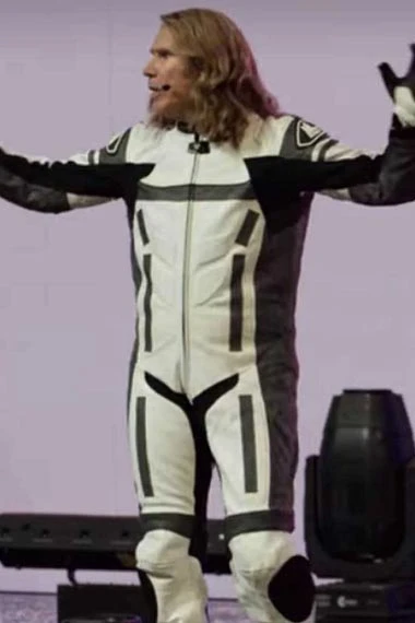 Will Ferrell Lars Erickssong Eurovision White Racer Jacket