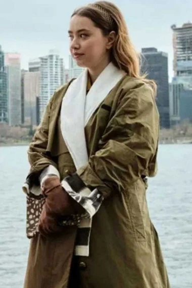 Emilija Baranac Zoe Christensen Fakes Green Cotton Coat