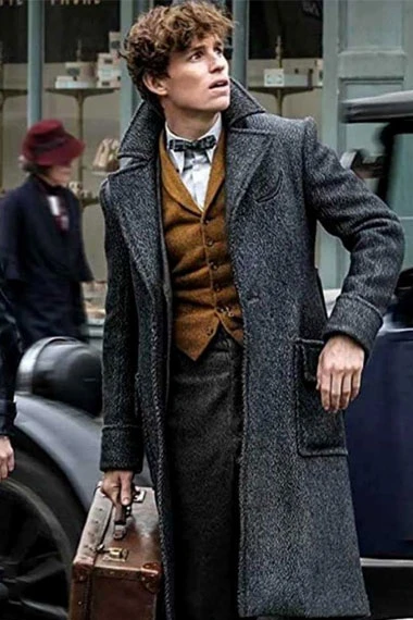 Eddie Redmayne Fantastic Beasts Newt Scamander Trench Coat