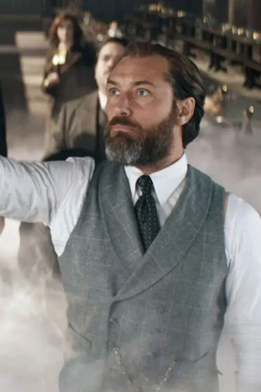 Fantastic Beasts Jude Law Albus Dumbledore Grey Cotton Vest