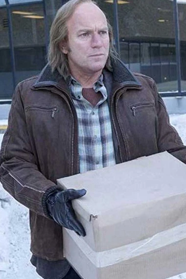 Ewan McGregor Fargo Emmit Stussy Brown Suede Leather Jacket