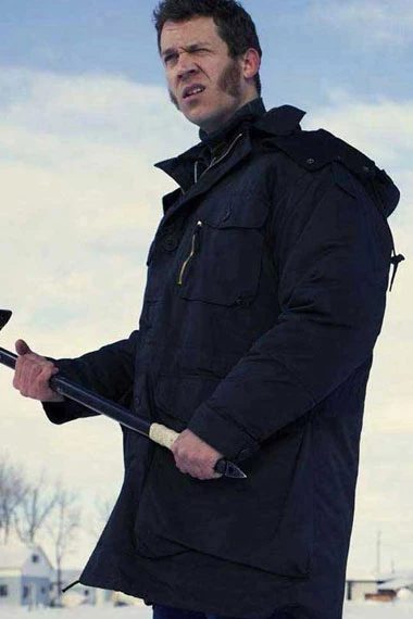 Russell Harvard Fargo Mr Wrench Hooded Black Cotton Coat