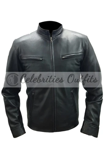 Fast And Furious Dominic Toretto Vin Diesel Mens Black Jacket fast-furious-vin-diesel-black-leather-jacket