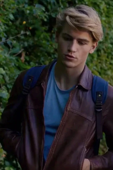 Danny Griffin Sky Fate The Winx Saga Brown Leather Jacket