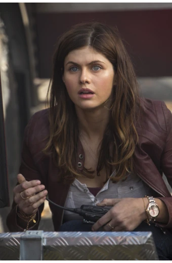San Andreas Alexandra Daddario Maroon Leather Jacket blake-san-andreas-alexandra-daddario-leather-jacket