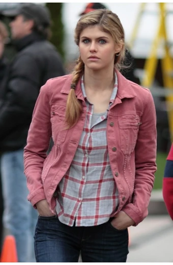 Alexandra Daddario Percy Jackson Pink Jacket alexandra-daddario-sea-of-monsters-jacket