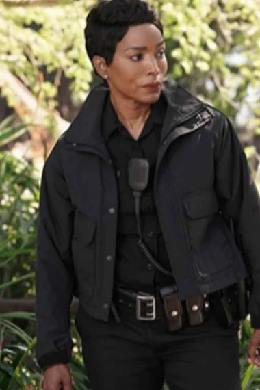 9-1-1 Angela Bassett Athena Grant Bomber Black Cotton Jacket